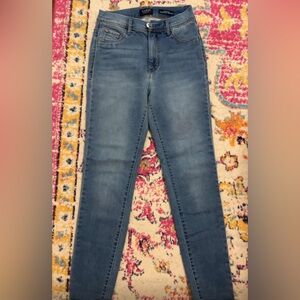 Women's Curve Hugging Blue Jeans